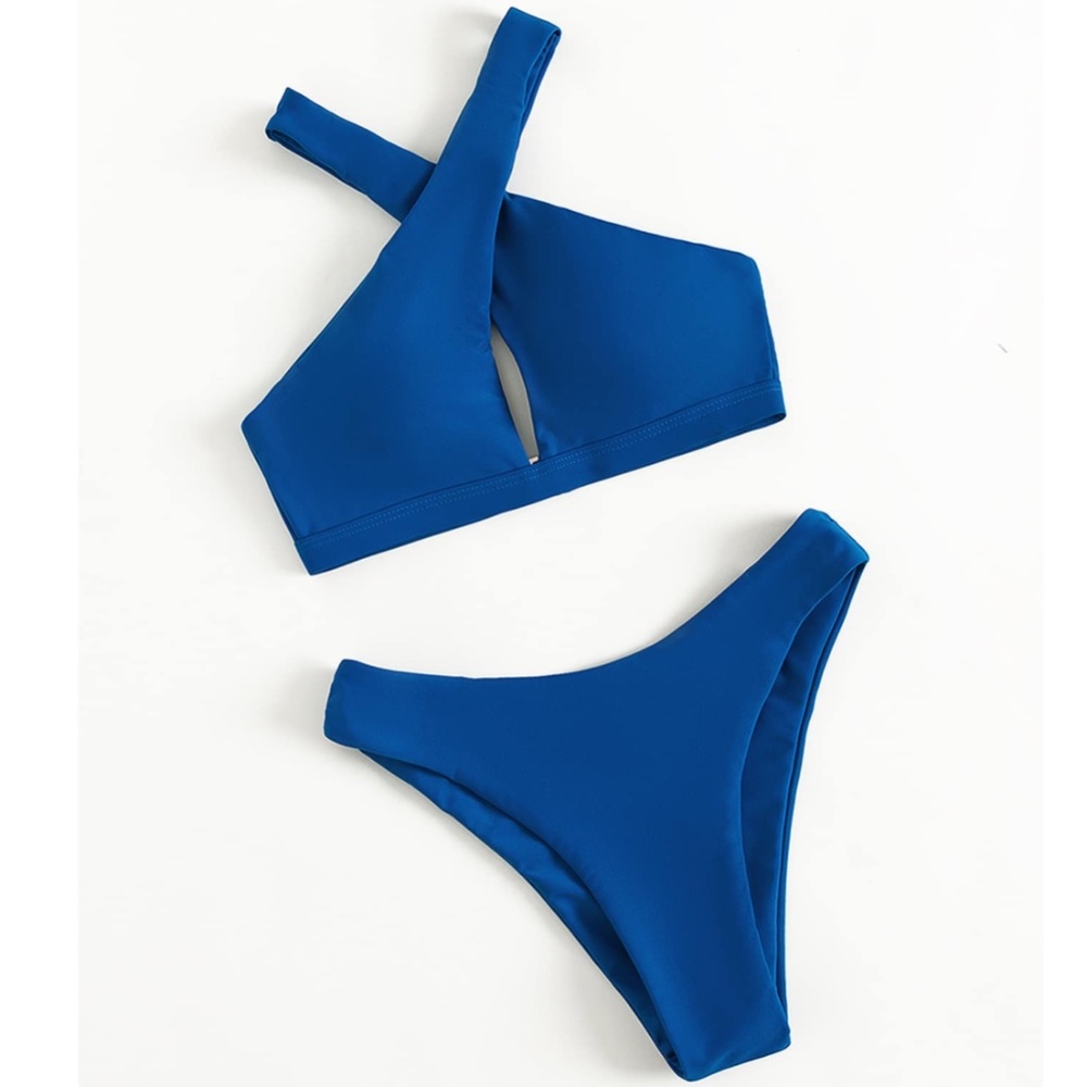 Swim Vcay Cross Halter High Cut Bikini Swimsuit
